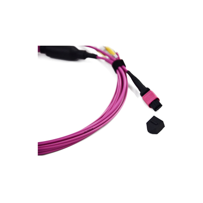 Milímetro/manutenção programada 10 GB OM3 MPO aos cabos do remendo do Fanout do cabo 0.9mm da fibra do LC