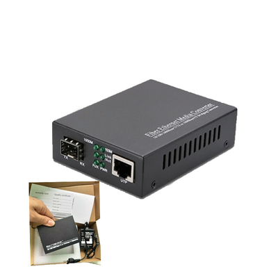 Transporte seguro 10/100/1000M Fibra óptica conversor de mídia LC Interface com Tx1550nm Descrição