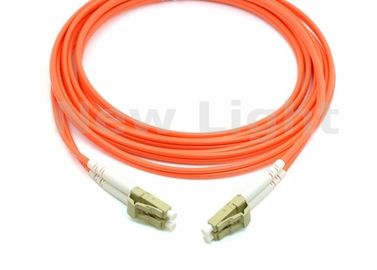 Cabo de fibra ótica duplo alaranjado do LC LC, cabo de fibra ótica frente e verso multimodo para a rede