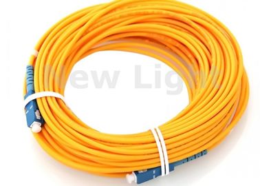 Único modelo cabo de remendo da fibra do SC de 9/125 cabos de ligação em ponte da fibra ótica/SC 100 medidores de comprimento