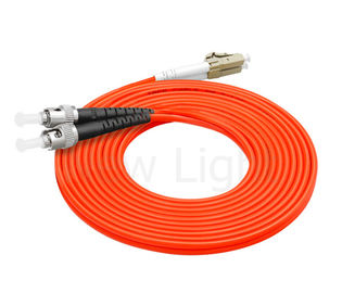 cabo alaranjado frente e verso de fibra ótica do PVC do cabo de remendo 3.0mm do multi conector do modo ST-LC