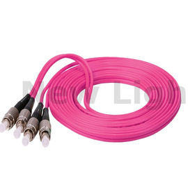 Multi perda de inserção de salto do cabo do duplex OM4 do cabo de remendo da fibra do modo FC baixa