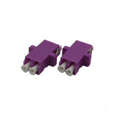 Adaptador roxo do duplex do adaptador do cabo ótico/OM4 LC com tamanho pequeno dos grampos