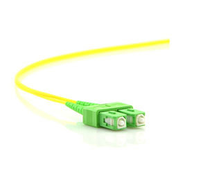 SC APC com cabo de salto do único modo 2,0 de fibra ótica livres de cabo de remendo do logotipo do grampo