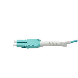 Puxando o Aqua do uniboot cabografe cabos de ligação em ponte da fibra ótica do conector do LC 3 medidores o diâmetro 50/125 2,0