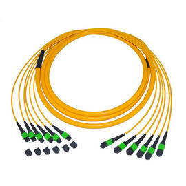 Único modo 9/125 tronco MTP da fibra do cabo do cabo de remendo da fibra ótica 12/Pvc de MPO