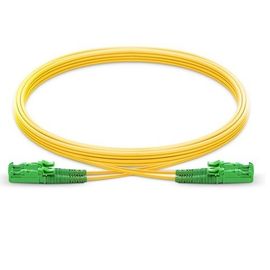 Material de fibra ótica do comprimento LSZH do duplex 5m do único modo de cabo de remendo de E2000 APC