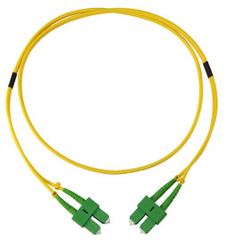 Virola frente e verso do polonês do APC do conector do verde do SC do cabo de remendo do cabo de fibra ótica da contagem