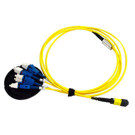 MTP ao cabo de salto do PVC do cabo do tronco de cabo do duplex MPO MTP de Uniboot 4 X LC/G652D