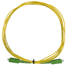 Conector do verde do SC APC do cabo de remendo da fibra ótica da palavra simples 2.0mm do único modo