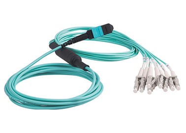 MPO MTP ventilam para fora o cabo MPO ao cabo de remendo da fibra ótica da fuga 8/12 do duplex do LC