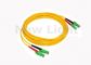 1.5Meter cabos de ligação em ponte E2000/APC de uma fibra ótica de 2,0 milímetros do diâmetro com revestimento de PVC