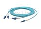3M LC ao cabo de fibra ótica do LC, cabo de fibra ótica frente e verso azul do único modo OM3
