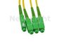 acoplador do cabo ótico de único modo do divisor da fibra ótica do PLC 1x3 com o conector do SC APC
