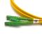Tampão 9/125 do metal do cabo de remendo E2000 da fibra ótica do PVC APC 1310/1550 de comprimento de onda G652D