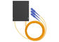 PLC em forma de caixa do ABS largo do divisor 1x2 da fibra ótica do comprimento de onda com o conector do SC/PC