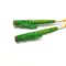 cabo de fibra ótica do duplex da cor verde de cabo de remendo dos 10M E2000 APC/único modo