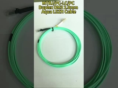 SC - SC multi-modo cabo duplex de fibra óptica com patch vermelho / preto botas OM4 50/125