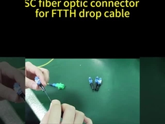 FTTH SC Fibra Óptica Conector Rápido de Modo Único Material de Plástico Instalado