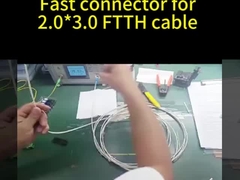 Conector de Montagem Rápida SC UPC Azul para Fio Coberto em Quadros de Distribuição