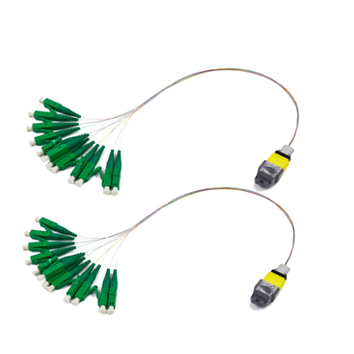 MPO multimodo - perda de inserção 3.0mm do cabo de remendo da fibra ótica 8LC baixa 50/125