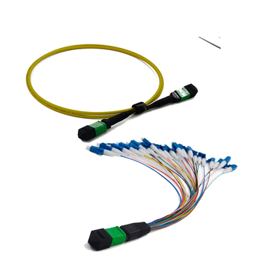12 a fibra ótica Singlemode MPO MTP cabografa a baixa trança Ruggedised 3.0mm da perda de inserção