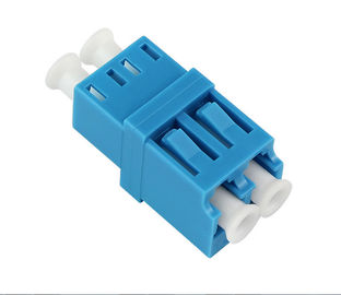 Tipo comum material plástico do adaptador azul da fibra do LC do duplex do único modo