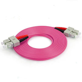 SC de fibra ótica do cabo de remendo OM4 do multi duplex do modo 3,0 ao cabo do remendo da fibra do SC
