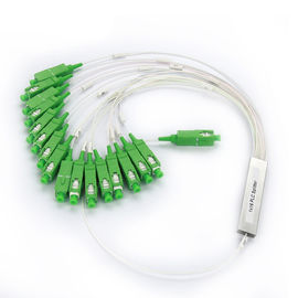 MINI divisor do acoplador da fibra ótica, SC APC 1 x divisor da fibra do único modo 16 para o Internet de FTTH