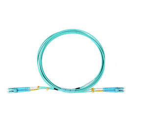 cabo de remendo de fibra ótica do modo 50/125 2.0mm frente e verso do cabo do Aqua de 5M LC multi