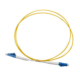 SC/UPC - PVC de fibra ótica simples/LSZH/OFNR do amarelo do cabo de remendo da manutenção programada do LC/UPC