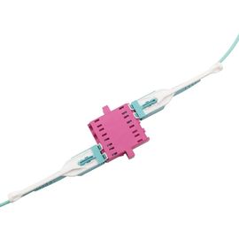 Puxe o tipo duplex OM3 do modo do cabo de remendo da fibra ótica de UNIBOOT LC multi - material de 150 LSZH
