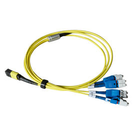 8 fibra cabo Mpo do tronco de MTP a de Uniboot 4 X LC MTP ao cabo da fuga do Lc