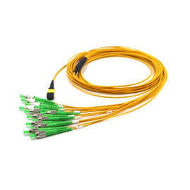 A fibra 12 ventila para fora o amarelo de pequenas perdas MTP MPO ao comprimento do cabo de remendo do cabo do tronco do ST APC Mpo 1 medidor