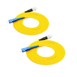 Fibra ótica personalizada do cabo de remendo, único modo simples Fc ao cabo de remendo da fibra do Lc