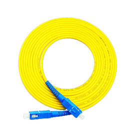 O cabo de remendo de fibra ótica blindado conduz a cor Sc-Sc amarela simples