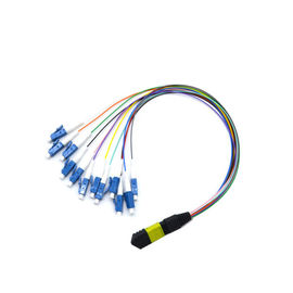 12 o cabo da fibra do cabo Om2 do conector MPO MTP da fibra conecta a gaveta da fibra de Mpo