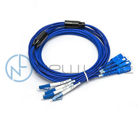 4 ramo do SC 2,0 do LC das fibras cabo do remendo de uma fibra ótica de 0,5 medidores