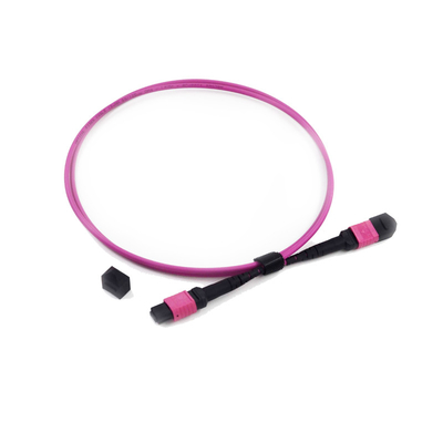 comprar 12 PVC 3.0mm OM4 50 da perda de inserção OM3 do cabo de remendo da fibra MPO MTP baixo/125 online manufacture
