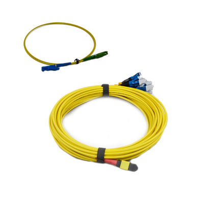 comprar Perda de Inserção Baixa ≤0.35dB Cabo Breakout de Fibra MPO para LC Diâmetro de 3.0mm Compatível com Huawei QSFP online manufacture
