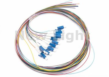 comprar A cor do cabo de fibra ótica do único modo do núcleo da manutenção programada 12 do LC/UPC codificou a trança da fibra ótica online manufacture