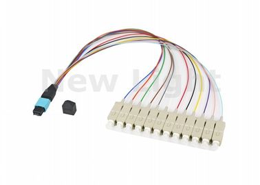 comprar Multi núcleos do cabo 12 do modo OM3 MPO MTP/24 núcleos para o canal da fibra dos trabalhos em rede da área de armazenamento online manufacture