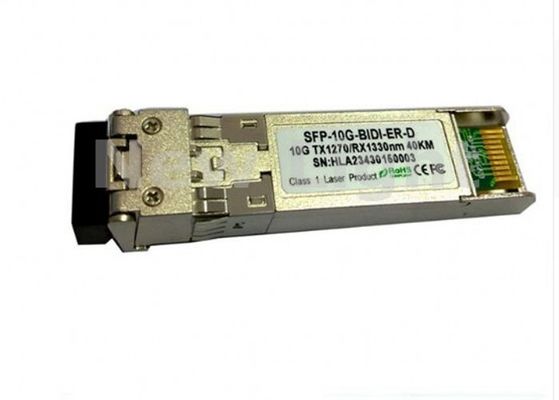 comprar Transceptor de fibra óptica bidirecional SFP+ de 10 Gb/s com conector LC para aplicações de modo único de 40 km online manufacture