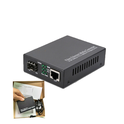 comprar Transporte seguro 10/100/1000M Fibra óptica conversor de mídia LC Interface com Tx1550nm Descrição online manufacture