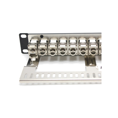 comprar RoHS Certified Black Metal RJ45 Ethernet Patch Panel para instalação montável em rack online manufacture