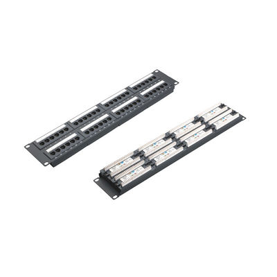 comprar Painel de Patch Ethernet RJ45 blindado montável em rack com gerenciamento de cabos para redes de alta velocidade online manufacture