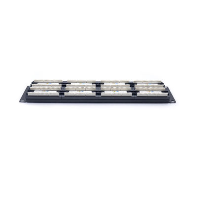 comprar 1U 2U Black Metal RJ45 Patch Panel com terminação Krone IDC para gerenciamento de cabo Ethernet online manufacture