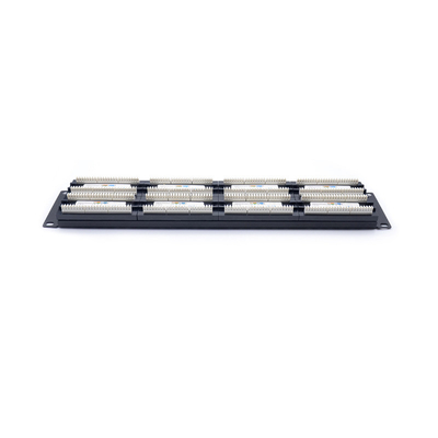 comprar 1U 2U Cable Management Ethernet Patch Panel Krone IDC Termination Painel de metal preto online manufacture
