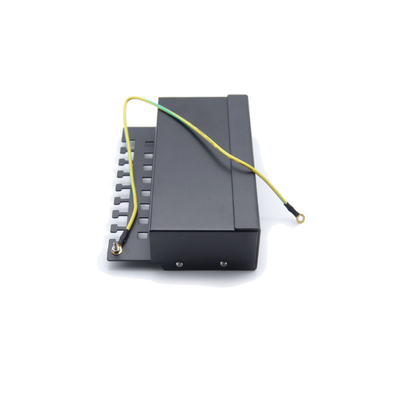 comprar Painel de patch de metal montável de rack 1U preto para terminação de Ethernet RJ45 online manufacture