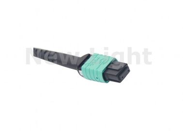 comprar Núcleo do modo OM3 8 do cabo verde da fibra de MPO multi 10 medidores para QSFP/transceptor online manufacture